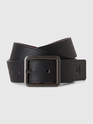 Benetton, Reversible Belt In Imitation Leather, size , Black, Men United Colors of Benetton