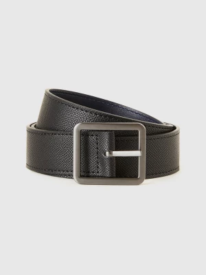 Benetton, Reversible Belt In Imitation Leather, size XXL, Black, Men United Colors of Benetton