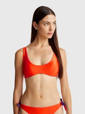 Benetton, Reversible Bikini Top, size 1°, Brick Red, Women United Colors of Benetton