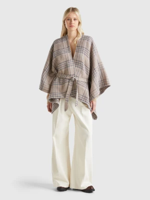 Benetton, Reversible Cape, size OS, Beige, Women United Colors of Benetton