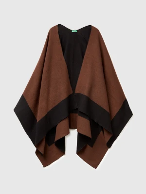 Benetton, Reversible Cape, Size: OS, Brown, Women United Colors of Benetton