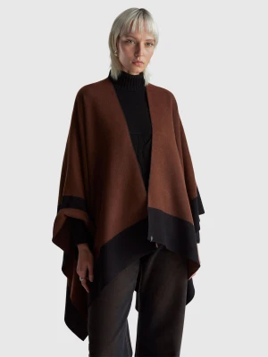 Benetton, Reversible Cape, Size: OS, Brown, Women United Colors of Benetton