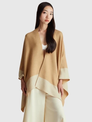 Benetton, Reversible Cape, Size: OS, Camel, Women United Colors of Benetton