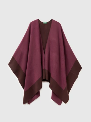 Benetton, Reversible Cape, Size: OS, Plum, Women United Colors of Benetton