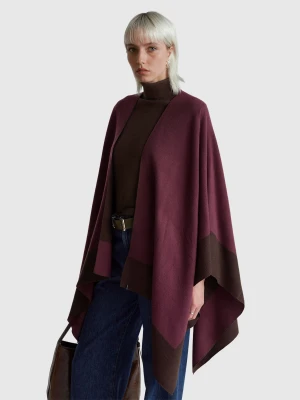 Benetton, Reversible Cape, Size: OS, Plum, Women United Colors of Benetton
