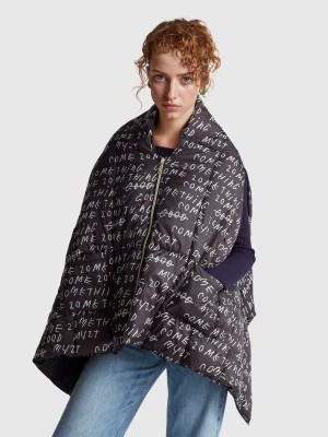 Benetton, Reversible Coco Capitán Cape, Size: OS, Black, Women United Colors of Benetton