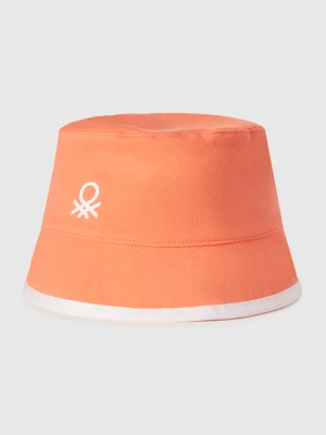 Benetton, Reversible Hat With Floral Print, size 104, Orange, Kids United Colors of Benetton