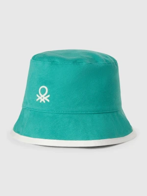 Benetton, Reversible Hat With Tropical Print, size 104, Aqua, Kids United Colors of Benetton