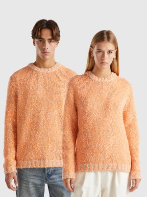 Benetton, Reversible Mohair Blend Sweater, size XS, Orange, Men United Colors of Benetton