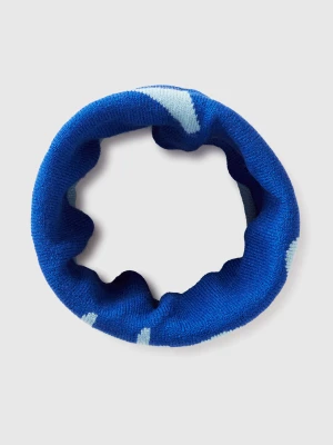Benetton, Reversible Neck Warmer With Logo, Size: 104-116, Bright Blue, Kids United Colors of Benetton