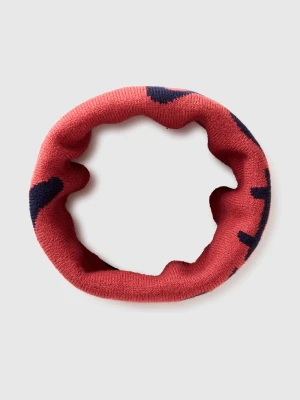 Benetton, Reversible Neck Warmer With Logo, Size: 104-116, Coral, Kids United Colors of Benetton