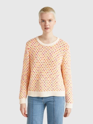 Benetton, Reversible Sweater In Cotton Blend, size XS, Multi-color, Women United Colors of Benetton