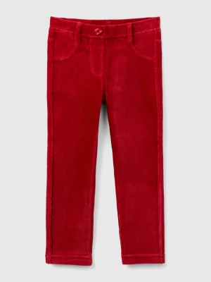 Benetton, Ribbed Chenille Trousers, size 104, Red, Kids United Colors of Benetton