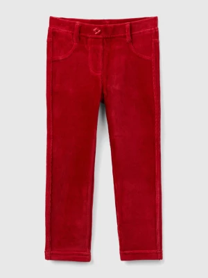 Benetton, Ribbed Chenille Trousers, size 110, Red, Kids United Colors of Benetton