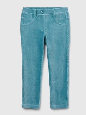 Benetton, Ribbed Chenille Trousers, Size: 116, Sky Blue, Kids United Colors of Benetton