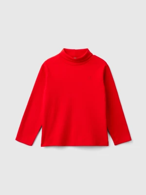 Benetton, Ribbed Knit Turtleneck T-shirt, size 104, Red, Kids United Colors of Benetton