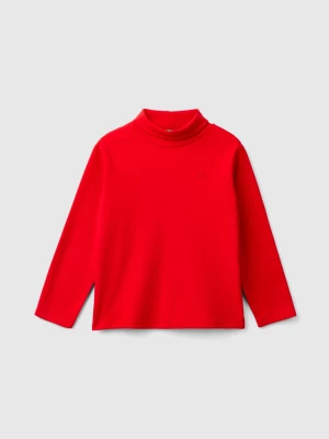 Benetton, Ribbed Knit Turtleneck T-shirt, size 82, Red, Kids United Colors of Benetton