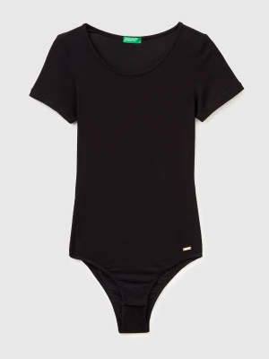 Benetton, Ribbed Viscose Bodysuit, Size: XS, Black, Women United Colors of Benetton