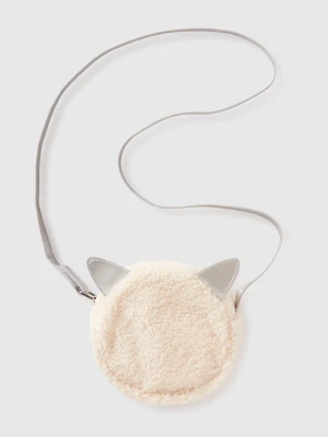 Benetton, Round Teddy Look Bag, Size: OS, Creamy White, Kids United Colors of Benetton
