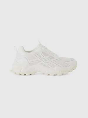 Benetton, Running Sneakers, size 36, Creamy White, Women United Colors of Benetton