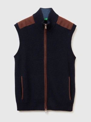 Benetton, S/l Cardigan, Size: XS, Dark Blue, Men United Colors of Benetton
