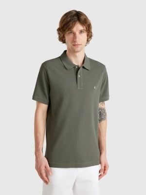 Benetton, Sage Green Regular Fit Polo, size XS, Light Green, Men United Colors of Benetton