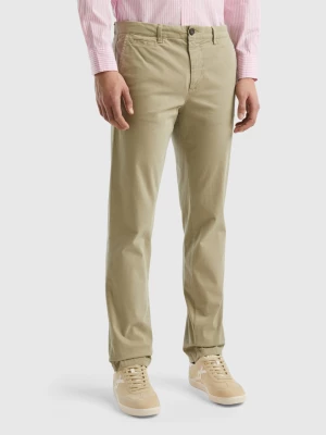 Benetton, Sage Green Slim Fit Chinos, size 54, Light Green, Men United Colors of Benetton