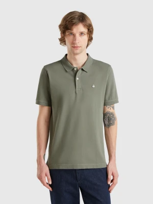 Benetton, Sage Green Slim Fit Polo, size XS, Light Green, Men United Colors of Benetton