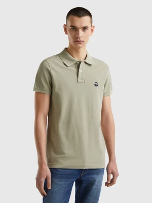 Benetton, Sage Green Slim Fit Polo, size XXL, Light Green, Men United Colors of Benetton