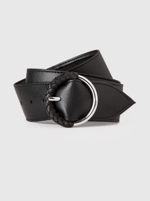 Benetton, Sash With Round Buckle, Black, Women United Colors of Benetton