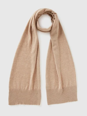 Benetton, Scarf In Pure Merino Wool, Size: OS, Beige, Women United Colors of Benetton