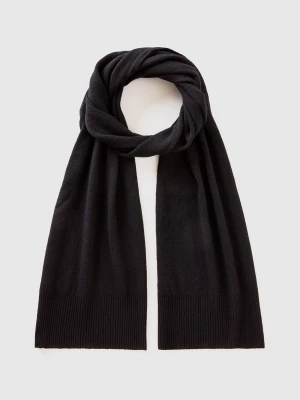 Benetton, Scarf In Pure Merino Wool, size OS, Black, Women United Colors of Benetton