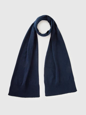 Benetton, Scarf In Pure Merino Wool, Size: OS, Dark Blue, Women United Colors of Benetton