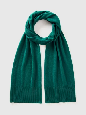 Benetton, Scarf In Pure Merino Wool, size OS, Dark Green, Women United Colors of Benetton