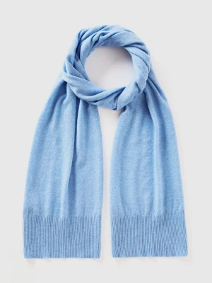 Benetton, Scarf In Pure Merino Wool, size OS, Light Blue, Women United Colors of Benetton