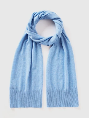 Benetton, Scarf In Pure Merino Wool, size OS, Light Blue, Women United Colors of Benetton