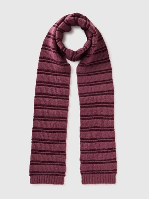 Benetton, Scarf With Lurex, Size: OS, Plum, Women United Colors of Benetton