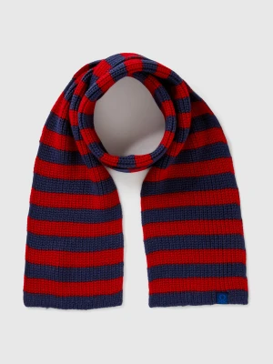 Benetton, Scarf With Multicolor Stripes, Size: 104-116, Dark Blue, Kids United Colors of Benetton