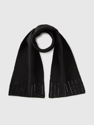 Benetton, Scarf With Sequins, Size: 122-168, Black, Kids United Colors of Benetton