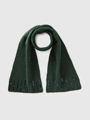 Benetton, Scarf With Sequins, Size: 122-168, Dark Green, Kids United Colors of Benetton