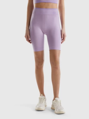 Benetton, Seamless Sports Cycling Leggings, size M, Lilac, Women United Colors of Benetton
