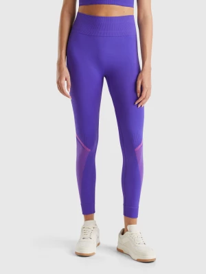 Benetton, Seamless Sports Leggings, size L, Violet, Women United Colors of Benetton