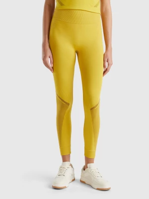 Benetton, Seamless Sports Leggings, size M, Yellow, Women United Colors of Benetton