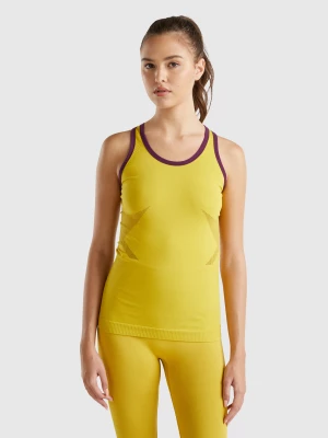 Benetton, Seamless Sports Tank Top, size S, Yellow, Women United Colors of Benetton