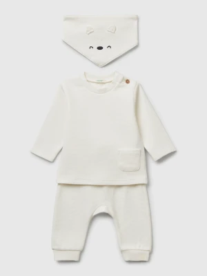 Benetton, Set In Pure Cotton, size 82, Creamy White, Kids United Colors of Benetton