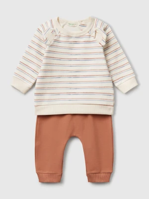 Benetton, Set In Stretch Sweat, size 82, Creamy White, Kids United Colors of Benetton