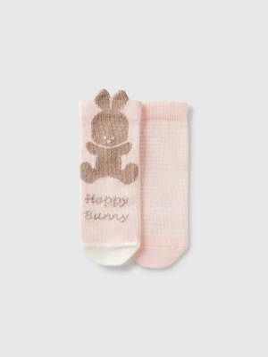 Benetton, Set Of Socks With Stripes And Bunny, size 74, Multi-color, Kids United Colors of Benetton
