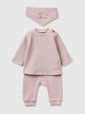 Benetton, Set With Top, Trousers And Bib, Size: 82, Pink, Kids United Colors of Benetton