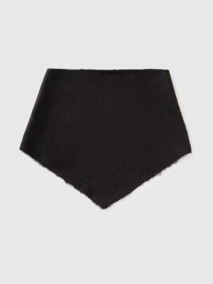 Benetton, Shawl In Wool Blend, Size: OS, Black, Women United Colors of Benetton