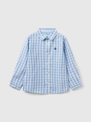 Benetton, Shirt In Pure Cotton, size 104, Sky Blue, Kids United Colors of Benetton